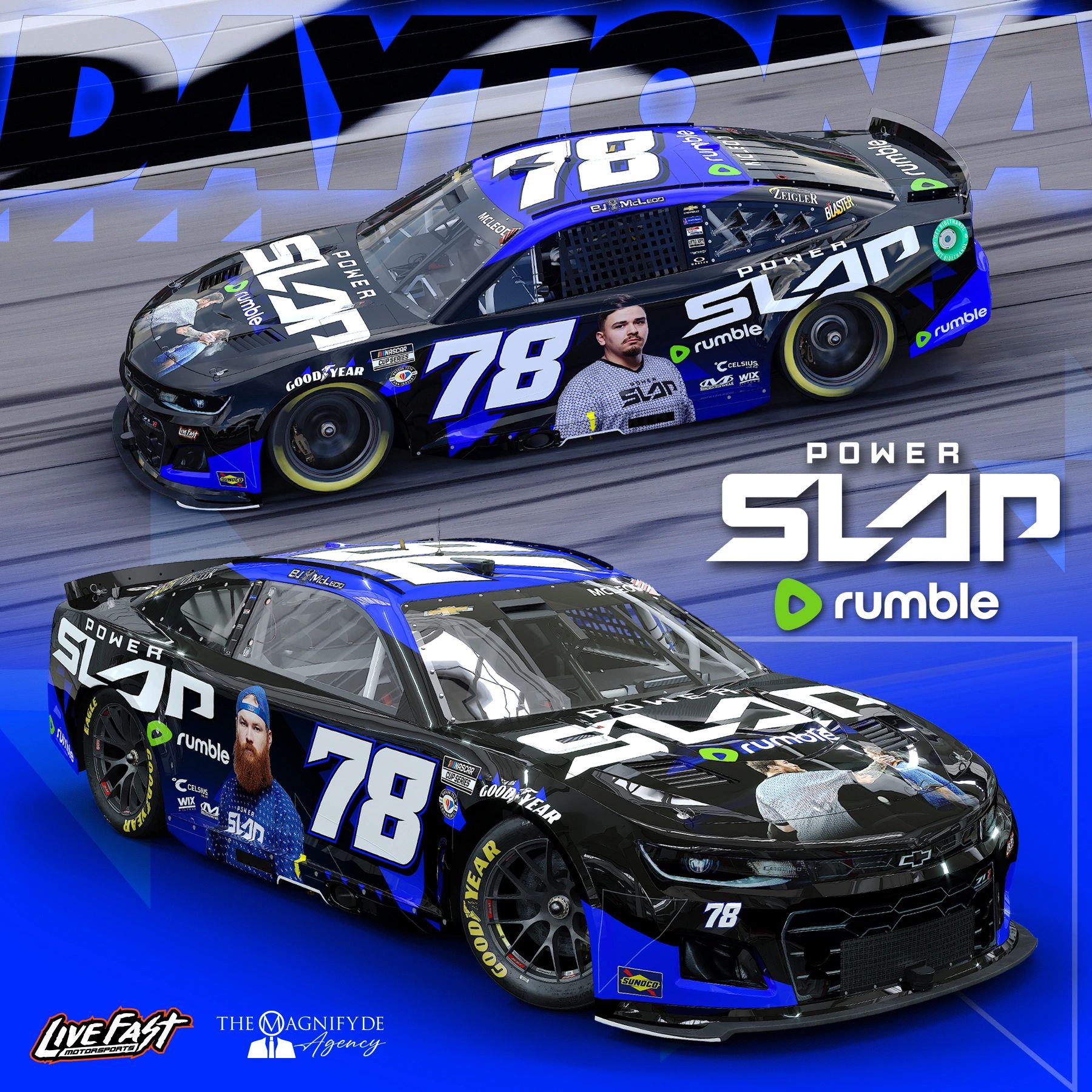 Power Slap & Rumble to Sponsor LFM in the Daytona 500